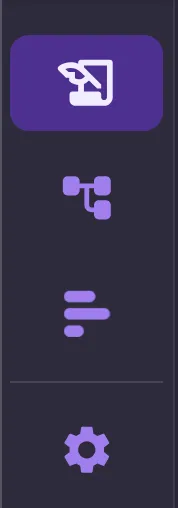 The world sidebar, showing the main in-world views.